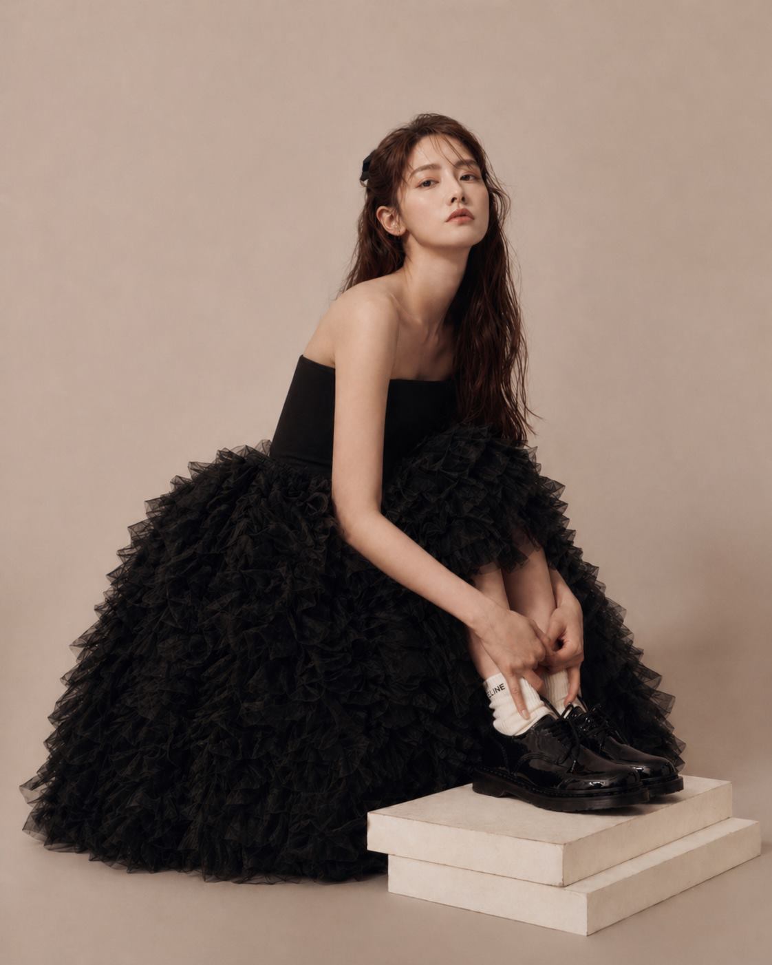Black swan skirt look
